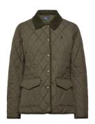Corduroy-Trim Quilted Barn Jacket Tikkitakki Khaki Green Polo Ralph La...