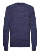 Multi Marl Crew Neck Jumper Tops Knitwear Round Necks Navy Lyle & Scot...