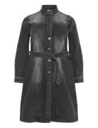 Kcally Denim Dress Polvipituinen Mekko Black Kaffe Curve