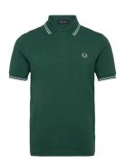 Twin Tipped Fp Shirt Tops Polos Short-sleeved Green Fred Perry