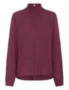 Trine Blouse Tops Blouses Long-sleeved Burgundy Kaffe