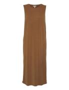 Objannie S/L Dress Maksimekko Juhlamekko Brown Object
