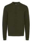 Malagoon Tops Knitwear Round Necks Khaki Green Matinique