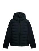 Hooded Storm Knit Hybrid Jkt Vuorillinen Takki Topattu Takki Navy Supe...