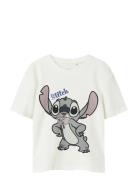 Nkfakun Stitch Ss Nreg Top Box Noos Wdi Tops T-shirts Short-sleeved Wh...