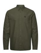 Oxford Shirt Tops Shirts Casual Khaki Green Fred Perry