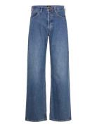 Low Slung Slouch Bottoms Jeans Wide Blue Lee Jeans