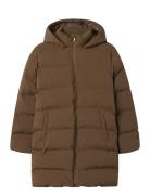 Nlfmorop Long Puffer Jacket Toppatakki Brown LMTD