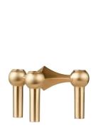 Nagel Candle Holder - Brushed Brass Home Decoration Candlesticks & Lan...