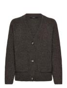 Vmboom Ls V-Neck Button Cardigan Ga Noos Tops Knitwear Cardigans Brown...