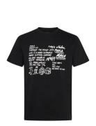 Book T-Shirt Tops T-shirts Short-sleeved Black Makia