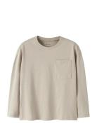 Nkmvebbe Ls Rlx Top Tops Sweat-shirts & Hoodies Sweat-shirts Beige Nam...