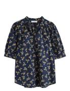 Blouse Allie Tops Blouses Short-sleeved Navy Lindex