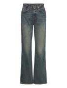 Beat Jeans Mid Blue Dirty-30 Bottoms Jeans Wide Navy Hope
