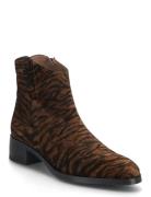 Bonjour 01 Shoes Boots Ankle Boots Ankle Boots With Heel Brown Wonders