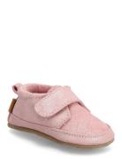 Shimmer Leather Slippers Aamutossut Sisäkengät Pink Melton