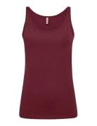 Sc-Pylle Tops T-shirts & Tops Sleeveless Burgundy Soyaconcept