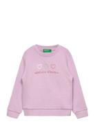 Sweater L/S Tops Sweat-shirts & Hoodies Sweat-shirts Pink United Color...