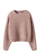 Nkfholly Ls Boxy Short Knit Noos Tops Knitwear Pullovers Pink Name It