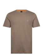 Tales Tops T-shirts Short-sleeved Beige BOSS