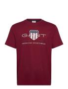 Reg Archive Shield Ss T-Shirt Tops T-shirts Short-sleeved Red GANT