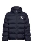 Ls Nylon Monogram Puffer Jkt Vuorillinen Takki Topattu Takki Navy Calv...