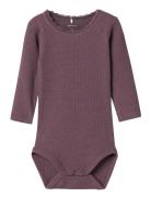 Nbfkab Ls Body Noos Bodies Long-sleeved Purple Name It