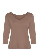 Frdotta Tee 1 Tops T-shirts & Tops Long-sleeved Beige Fransa