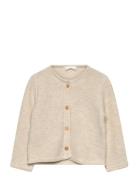 Knitted Button Cardigan Tops Knitwear Cardigans Beige Mango