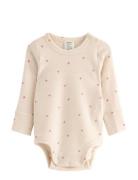 Body Merino Aop Bodies Long-sleeved Pink Lindex