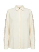 Sc-Radia Tops Shirts Long-sleeved Cream Soyaconcept