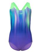 Girls Digi Placement Splashback Uimapuku Uima-asut Purple Speedo