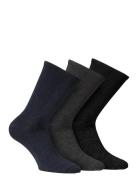 Knitted Merino Socks In 3-Pack Lingerie Socks Regular Socks Multi/patt...
