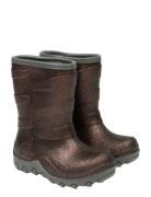 Thermal Boot - Glitter Shoes Rubberboots High Rubberboots Brown Mikk-l...