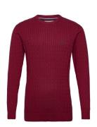 Mads Reg Cot Uspa M Knit Tops Knitwear Round Necks Red U.S. Polo Assn.