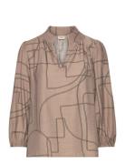 Frdaphne Bl 1 Tops Blouses Long-sleeved Beige Fransa