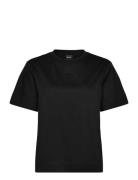 Elpha_Placed3 Tops T-shirts & Tops Short-sleeved Black BOSS