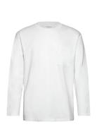 Over D Pocket Tee L/S Tops T-shirts Long-sleeved White Lindbergh