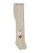 Thick Tights Floral Sukkahousut Beige Boboli