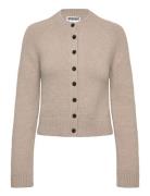 Fitted Cardigan Tops Knitwear Cardigans Beige Weekday