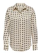 Onllydia L/S Satin Shirt Wvn Tops Shirts Long-sleeved Cream ONLY