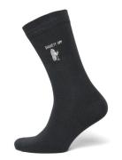 Embroidery Bamboo Sock Underwear Socks Regular Socks Grey Lindbergh