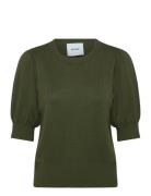 Liva Strik T-Shirt Tops Knitwear Jumpers Khaki Green Minus