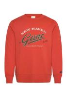 Graphic Sweat C-Neck Tops Sweat-shirts & Hoodies Sweat-shirts Orange G...
