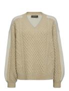 Mmbeth Ottili V-Neck Knit Tops Knitwear Jumpers Cream MOS MOSH