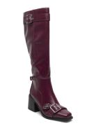 Z-Town Korkeavartiset Saapikkaat Burgundy Steve Madden