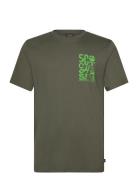 Regular Fit Left Chest Logo T-Shirt Tops T-shirts Short-sleeved Green ...