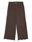 Modal Rib Wide Pants Bottoms Trousers Brown Copenhagen Colors