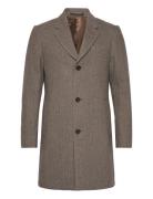 Finnan Villakangastakki Pitkä Takki Brown Tiger Of Sweden