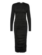 Sutton Ls Dress Polvipituinen Mekko Black Noella